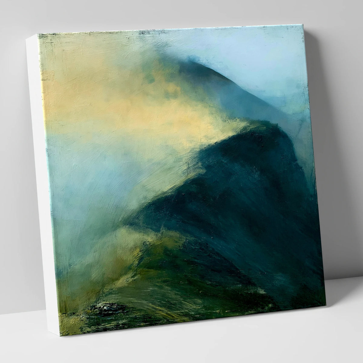 Dramatic Misty Mountain Ridge lake district fell canvas wall art