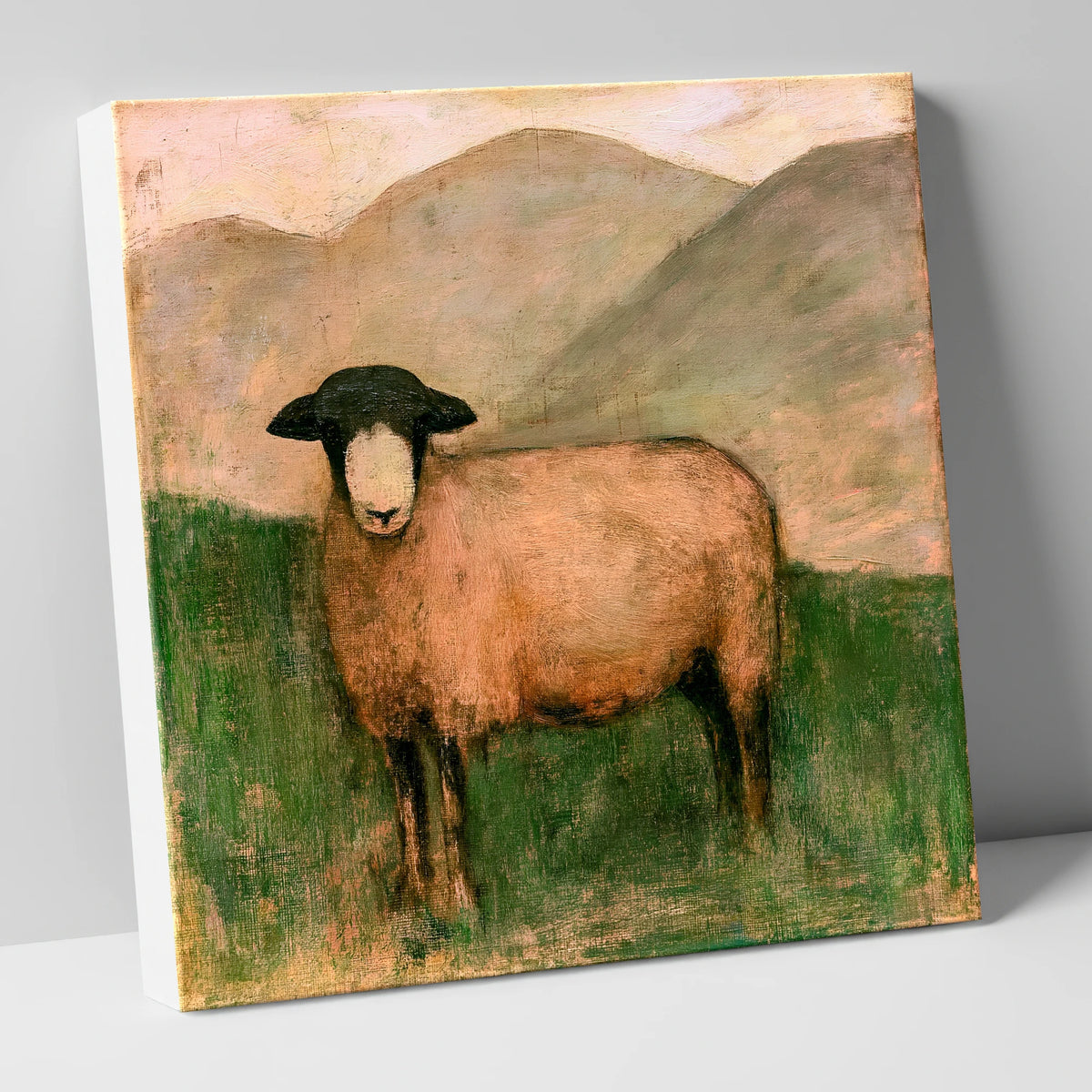 Herdwick Sheep on Warm Fellside lake district wildlife canvas wall art