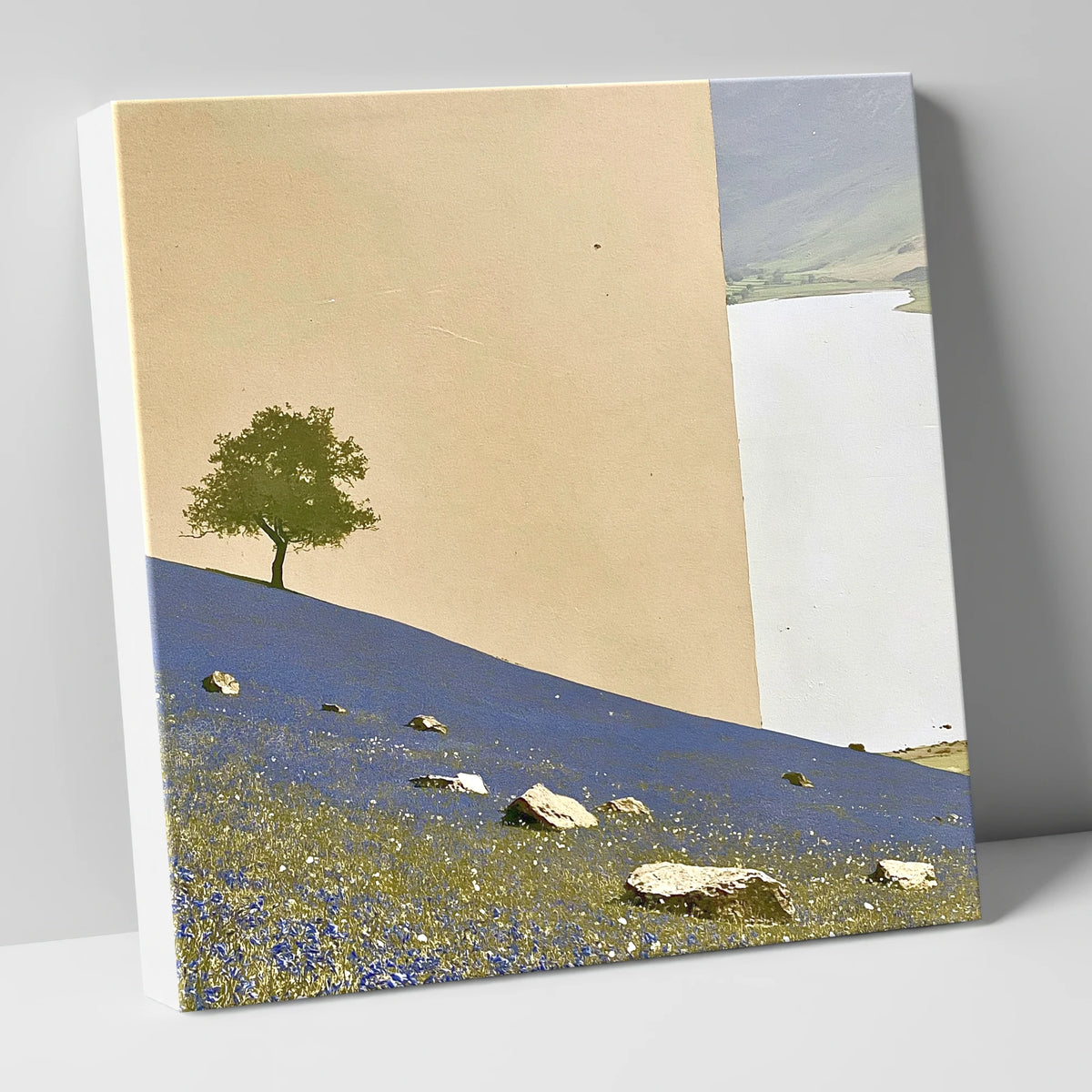 Blue Rannerdale Fell Above Crummock Water lake district lake canvas wall art