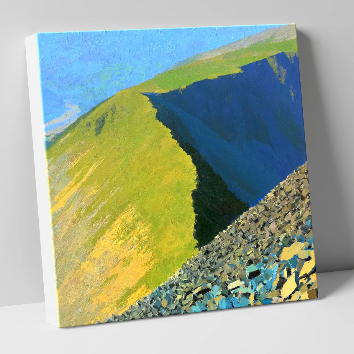 Long Side Ridge in Sunlight lake district fell canvas wall art