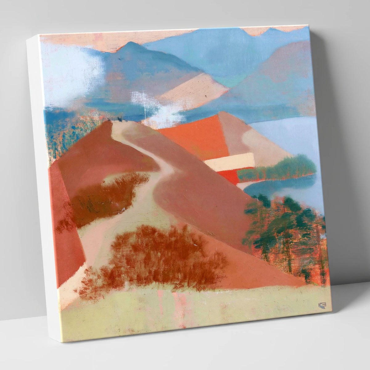 Terracotta Cat Bells Above Derwentwater lake district fell canvas wall art