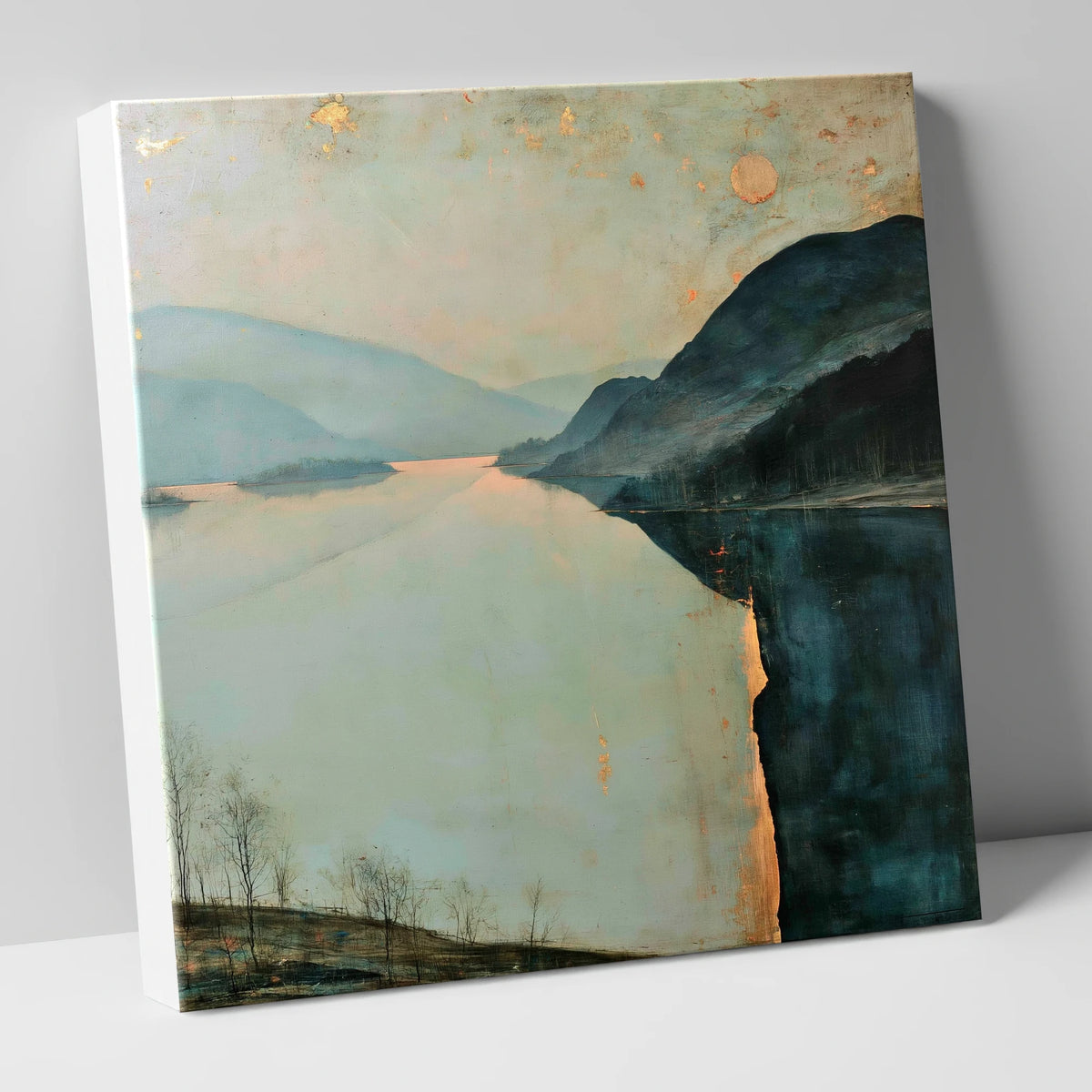 Ullswater in Slate and Gold lake district lake canvas wall art