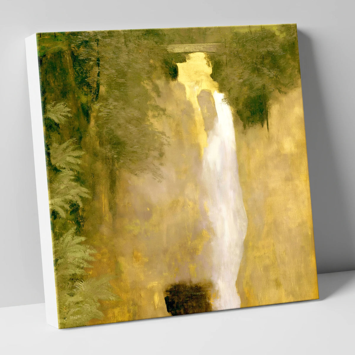 Golden Light at Aira Force lake district waterfall canvas wall art