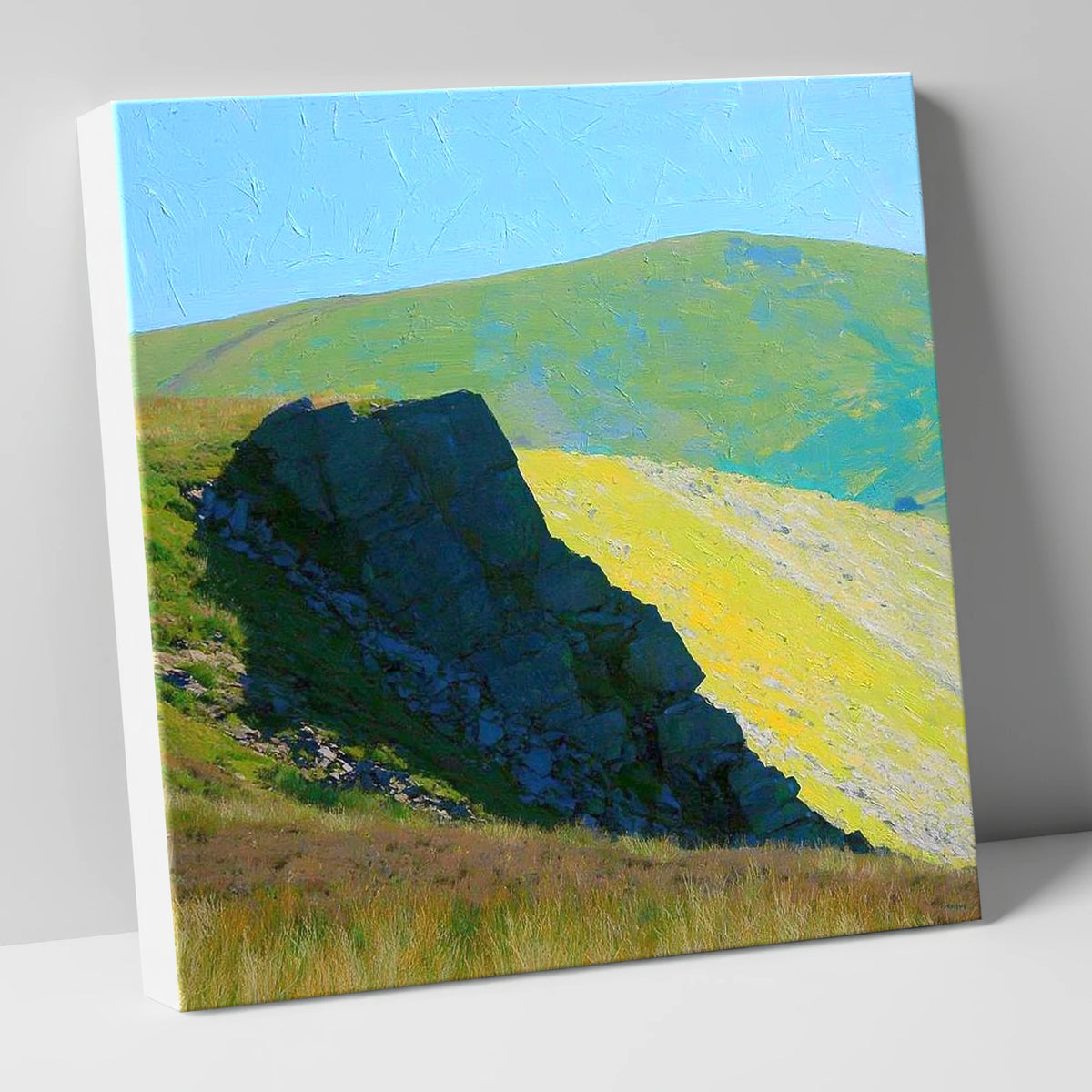 Vibrant Crag on Armboth Fell lake district fell canvas wall art