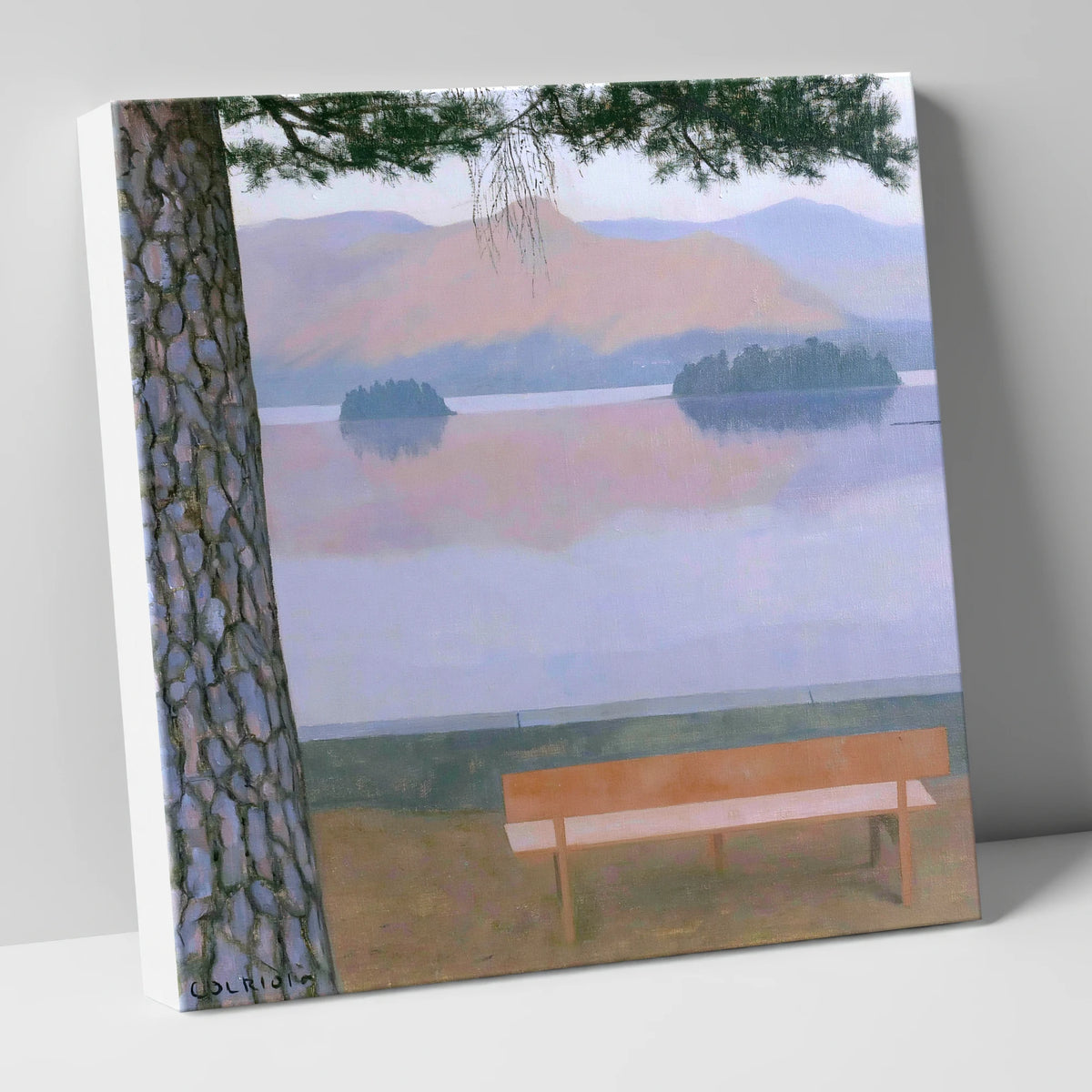 Derwentwater Dusk from Friar's Crag lake district village canvas wall art