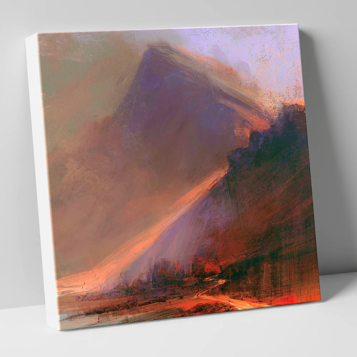 Great Gable in Fiery Light lake district fell canvas wall art