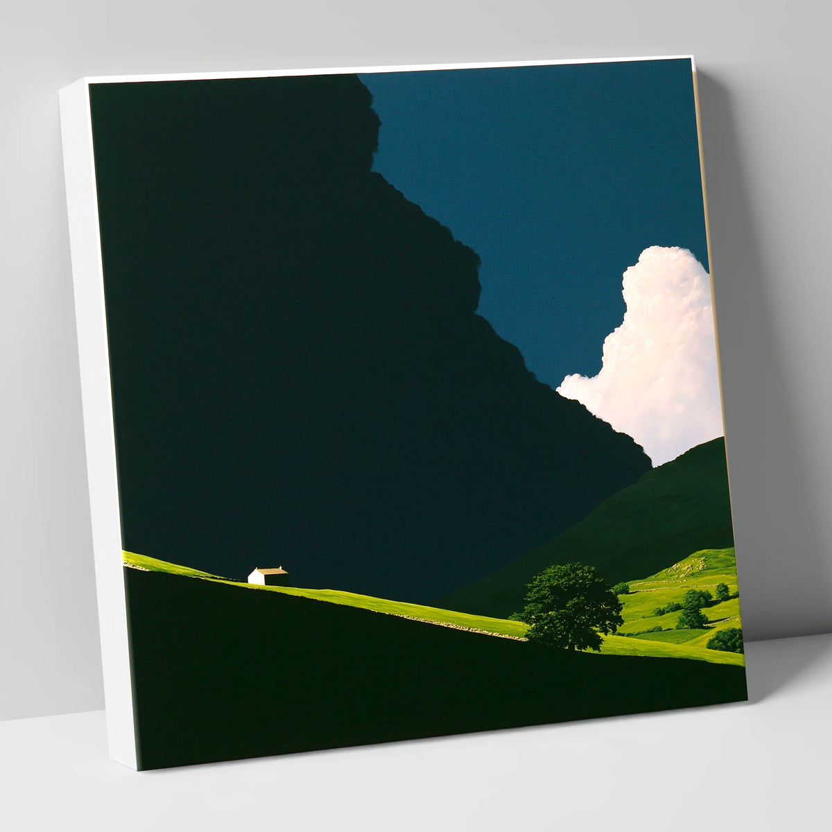 Rolling Fells Under Dark Cloud lake district fell canvas wall art