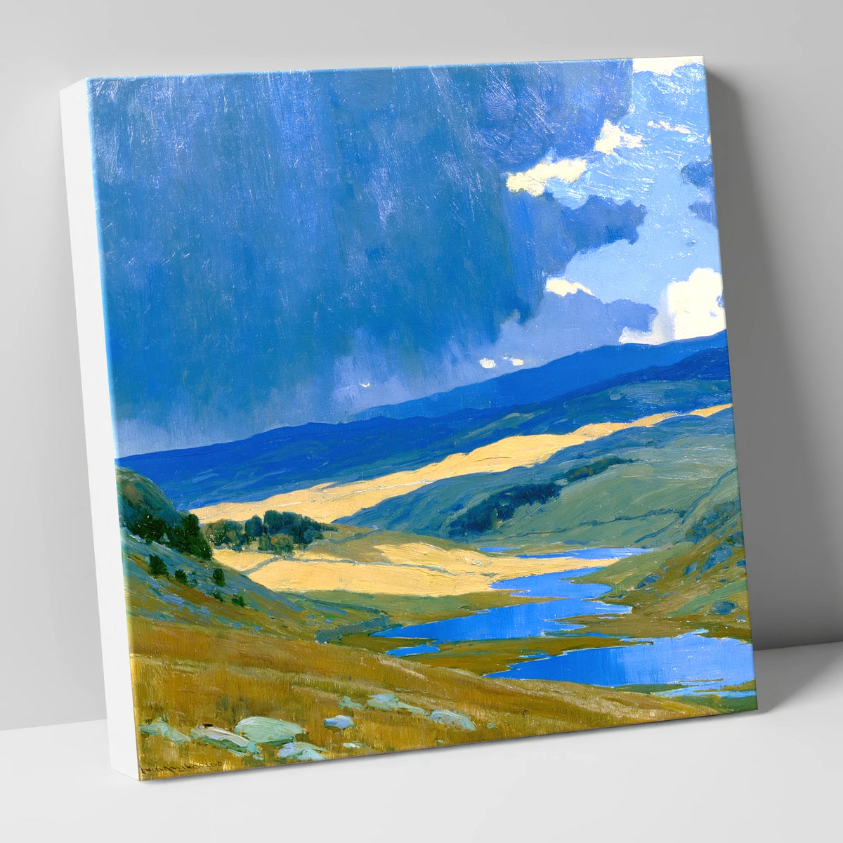 Storm Clouds Over Sunlit Fells lake district sky canvas wall art