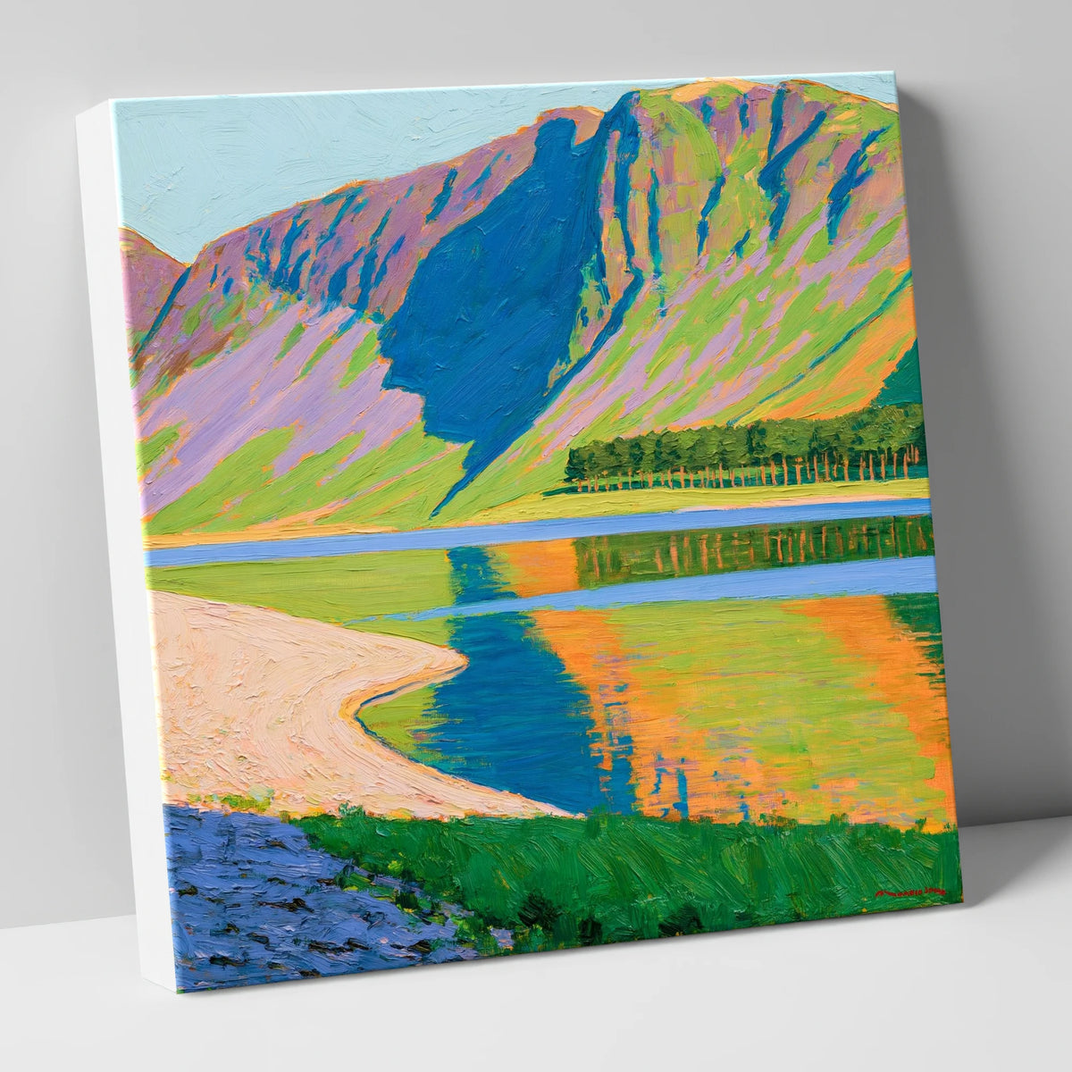 Vibrant Buttermere Lake Reflections lake district lake canvas wall art