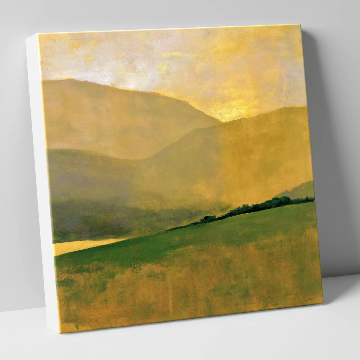 Golden Fells and Green Valley lake district valley canvas wall art