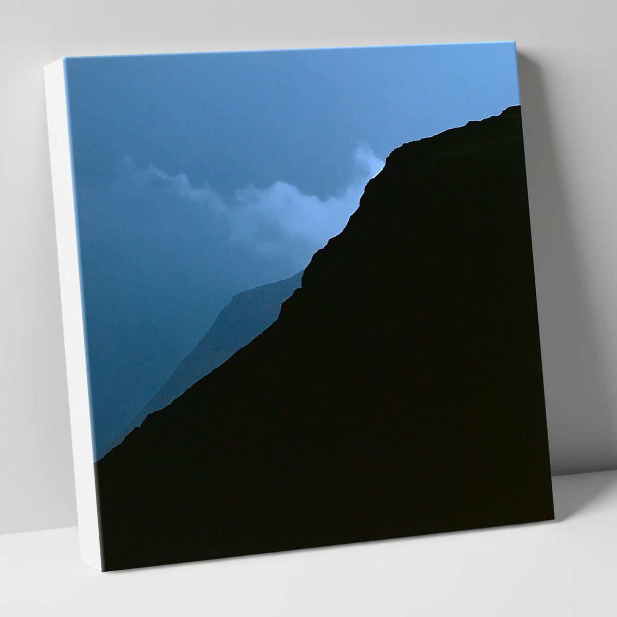 Misty Mountain Ridge Silhouette lake district fell canvas wall art