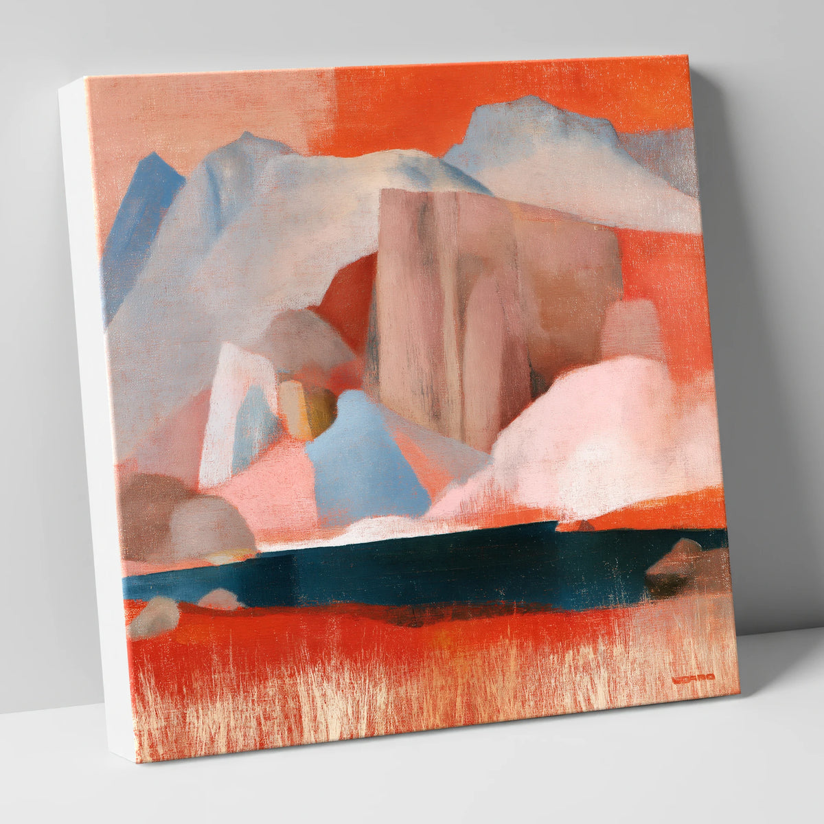 Stickle Tarn and Terracotta Pavey Ark lake district fell canvas wall art