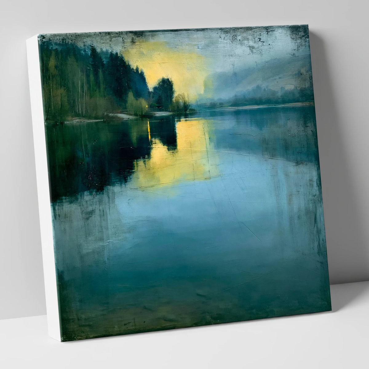 Glowing Light Over Calm Lake lake district lake canvas wall art