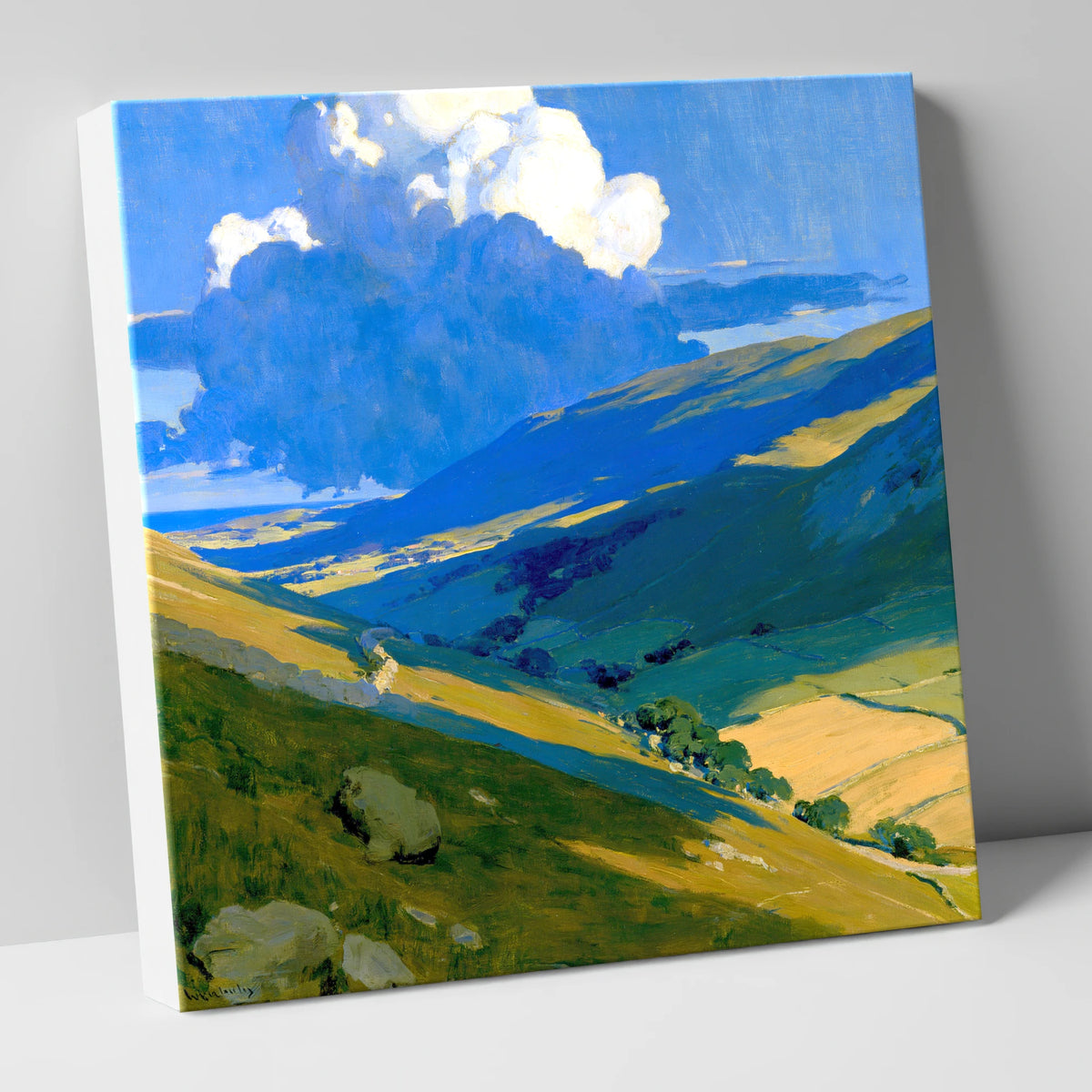 Rolling Fells Under Cloud Shadow lake district fell canvas wall art