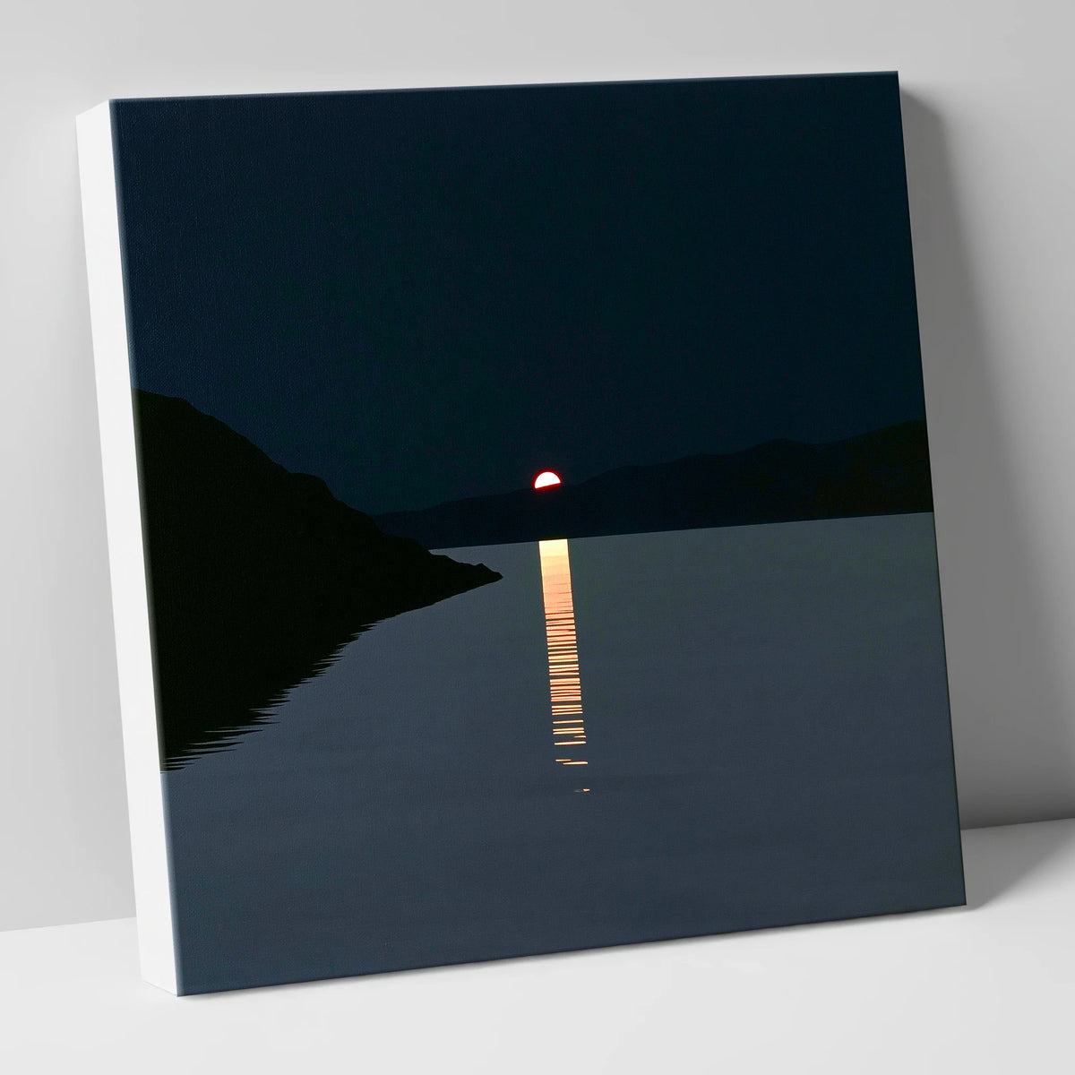 Crimson Sun Over The Lake lake district lake canvas wall art