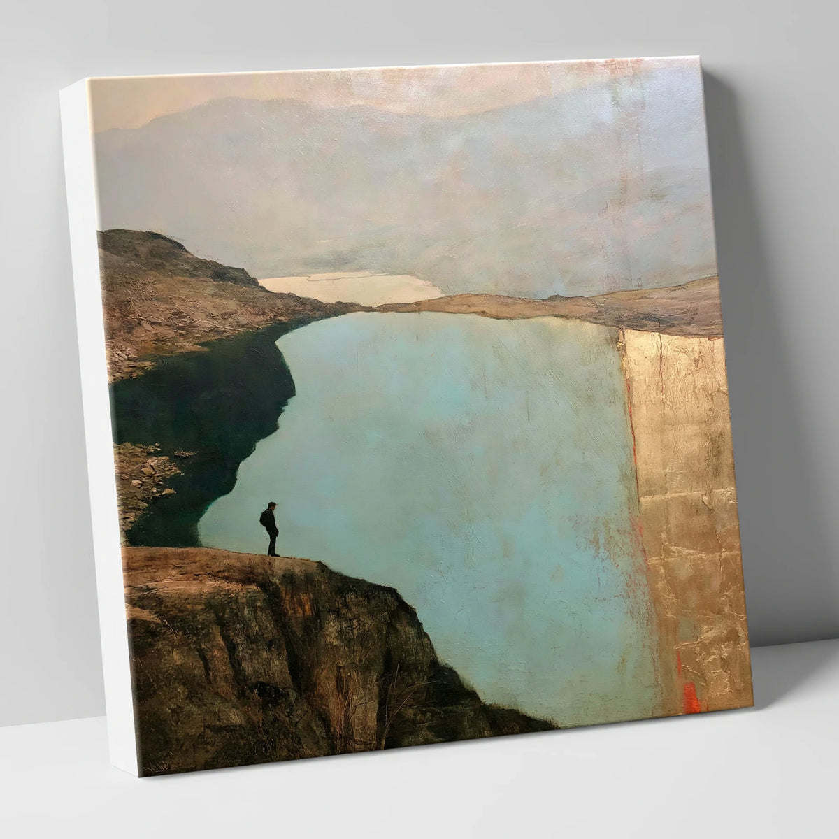Silhouette Above Innominate Tarn lake district fell canvas wall art