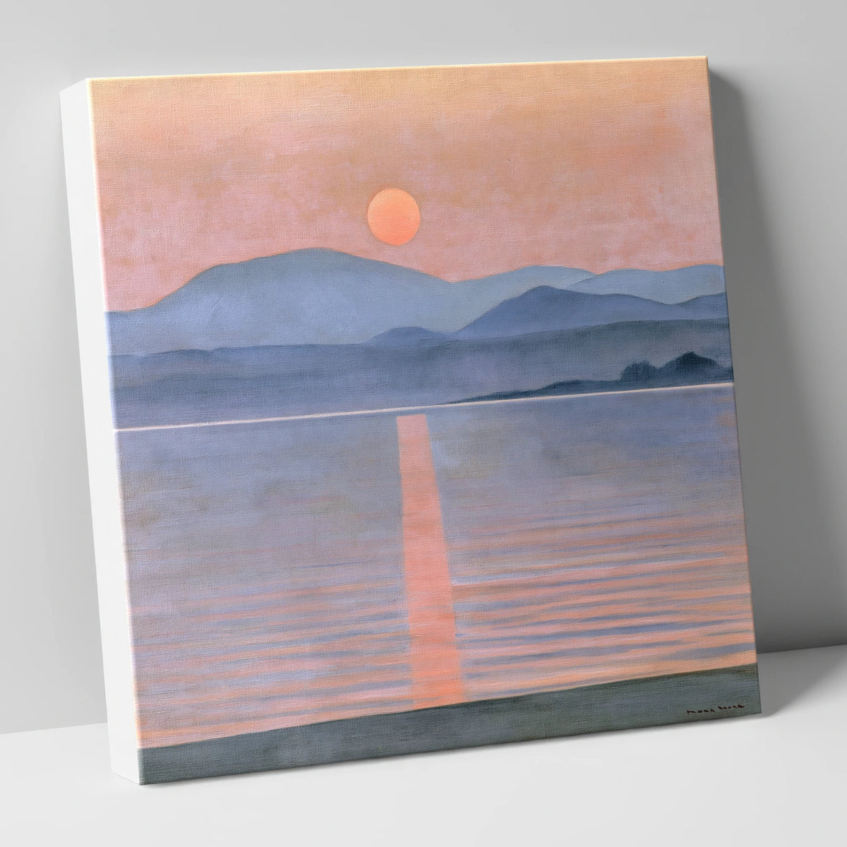 Lavender Sunset Over Slate Fells lake district lake canvas wall art