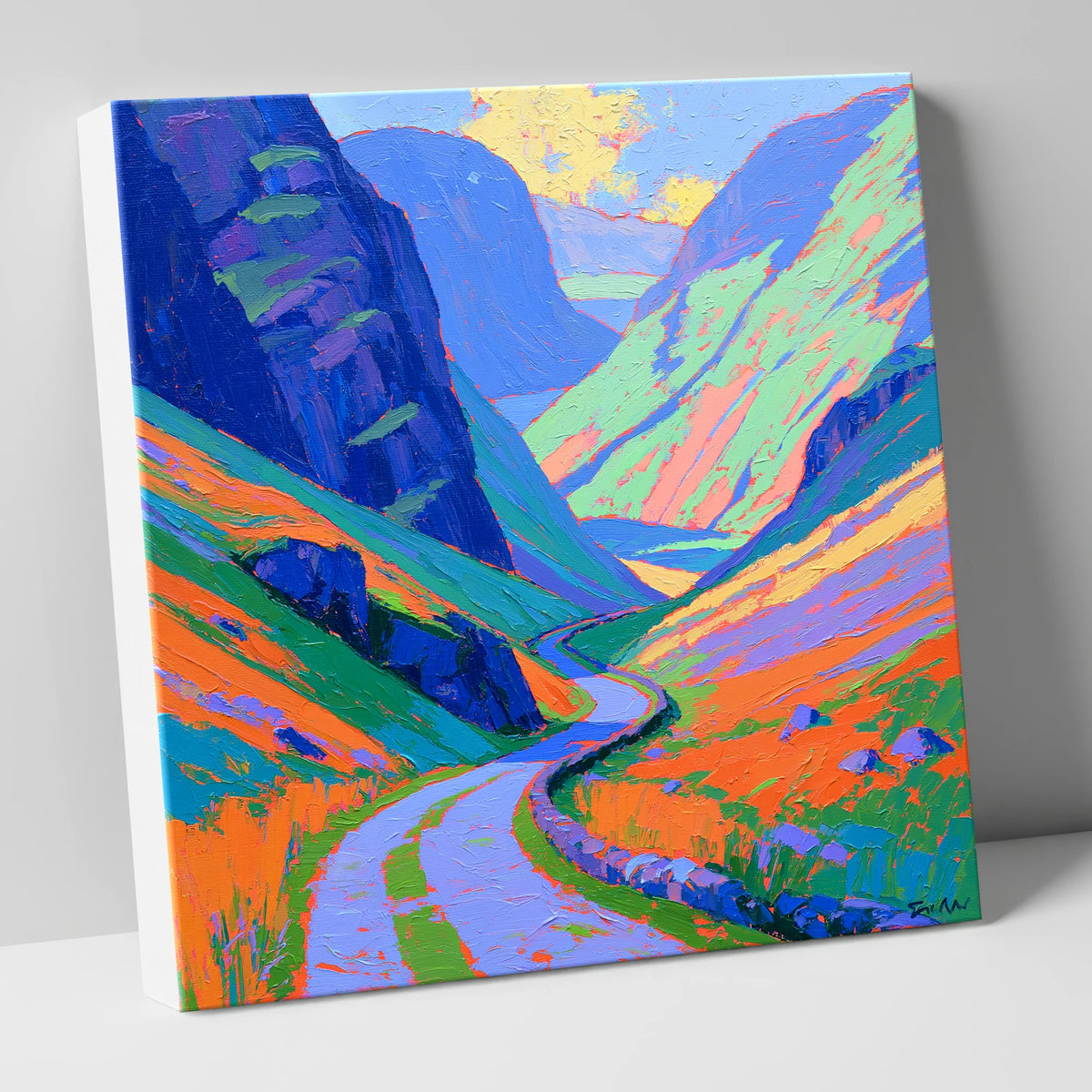 Mountain Pass With Violet Crags lake district valley canvas wall art