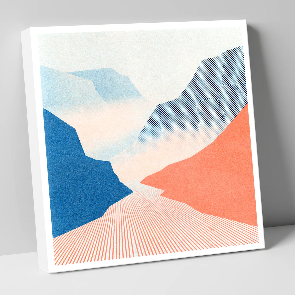 Honister Pass in Bold Coral lake district valley canvas wall art
