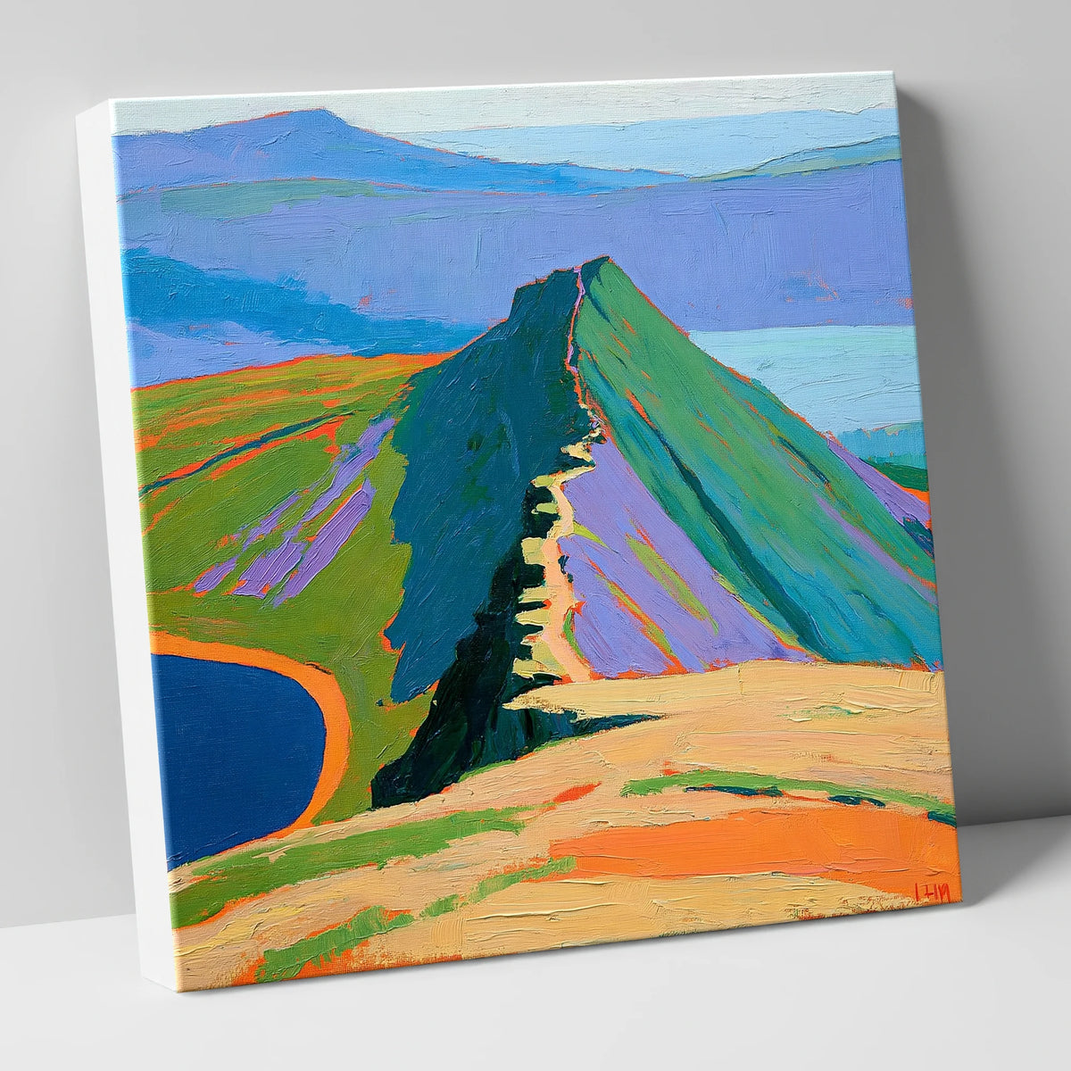 Bold Striding Edge Helvellyn Ridge lake district walking canvas wall art