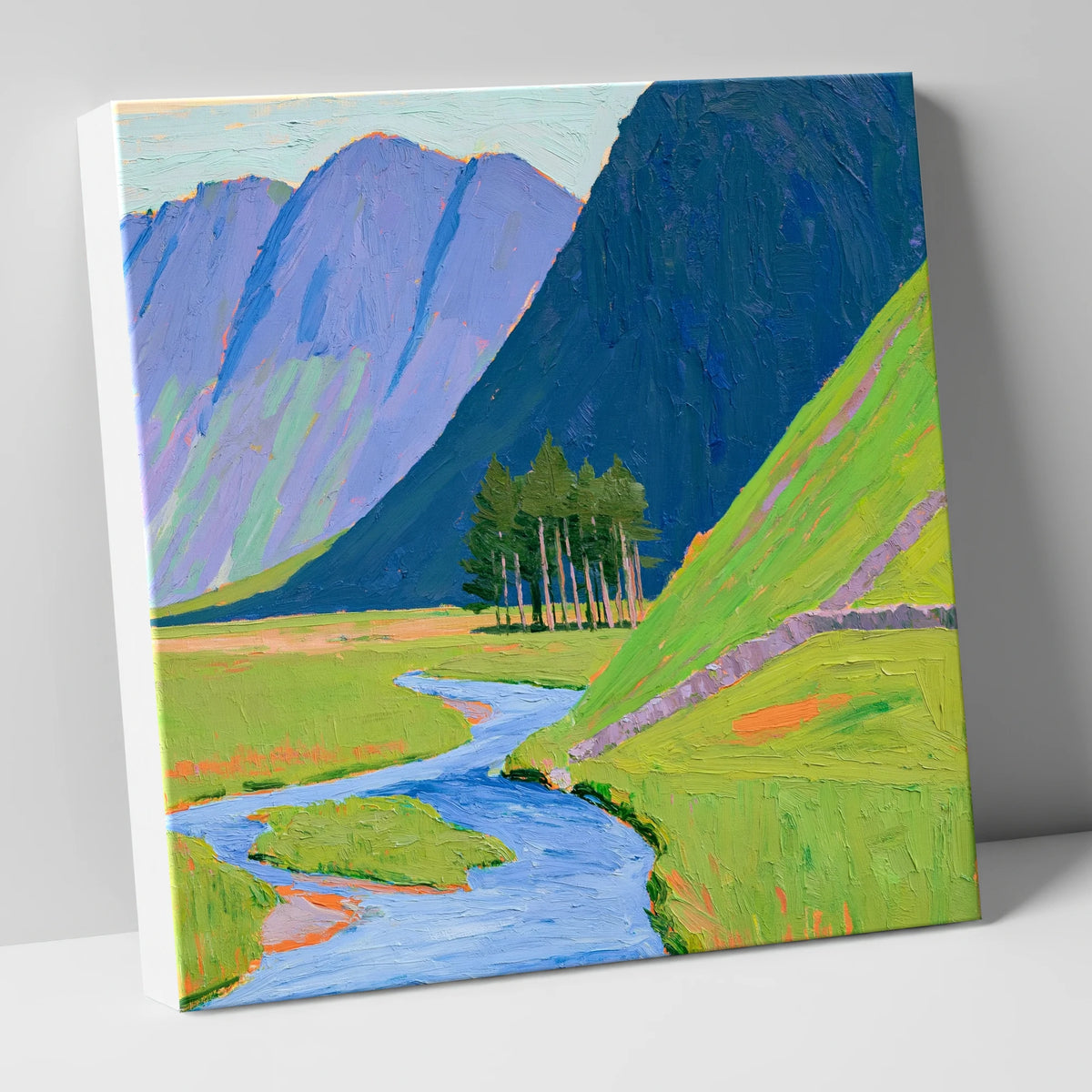 Haystacks and Vibrant Valley Beck lake district fell canvas wall art