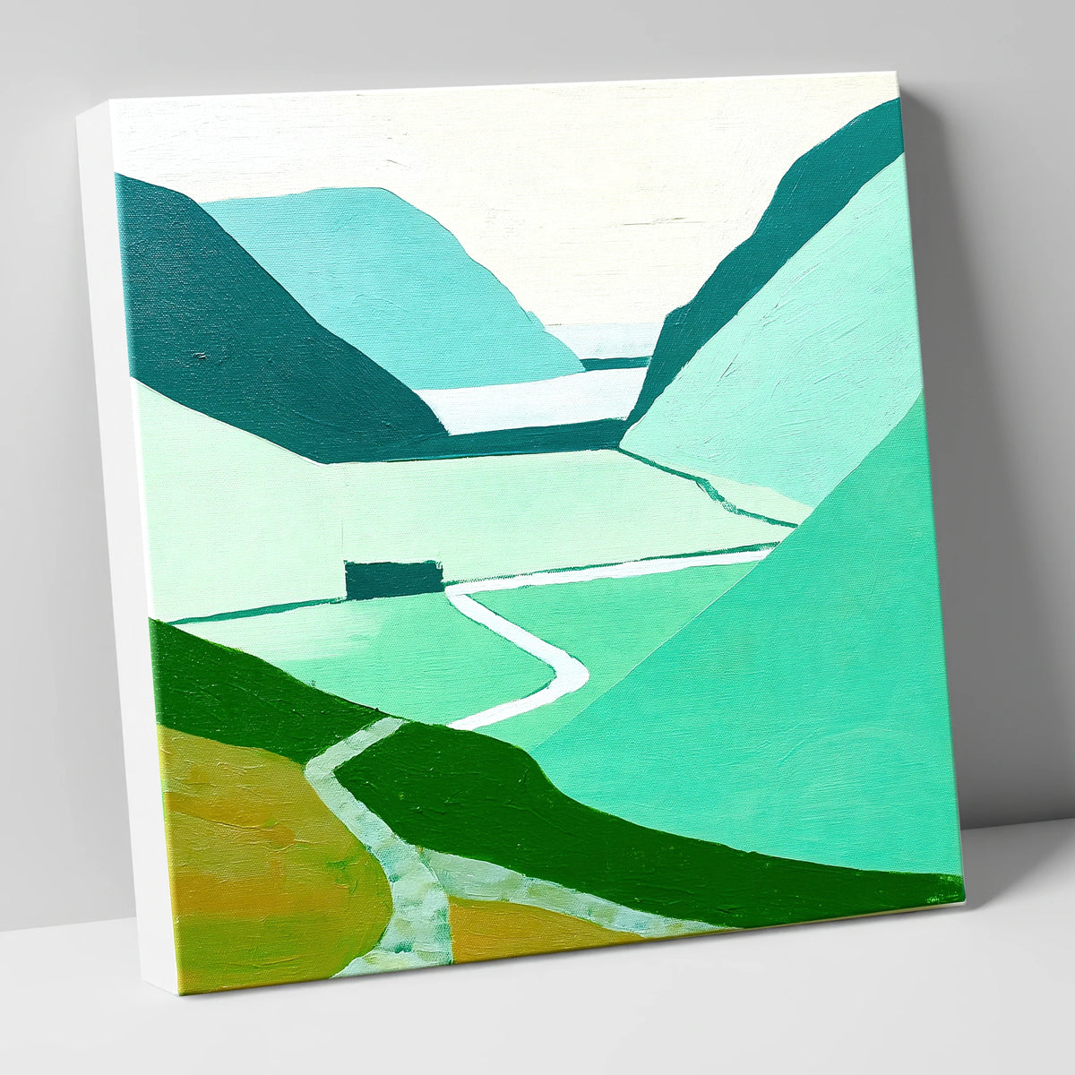 Teal Valley Trail At Haystacks lake district fell canvas wall art