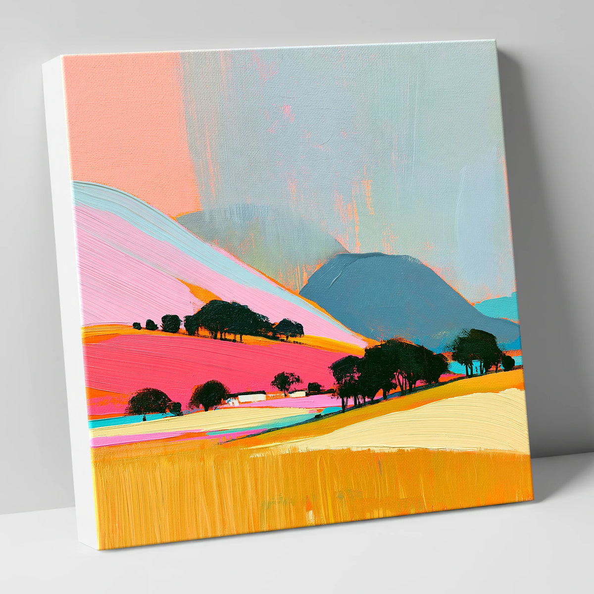 Vibrant Fells Under Storm Clouds lake district sky canvas wall art