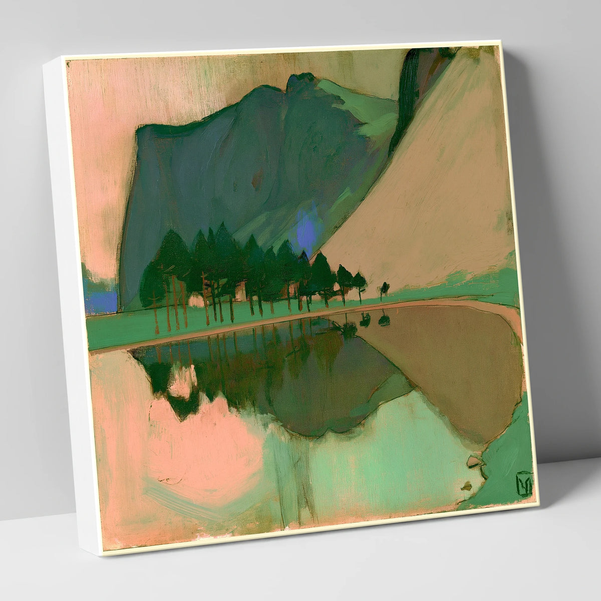 Buttermere Pines in Pastel Light lake district lake canvas wall art