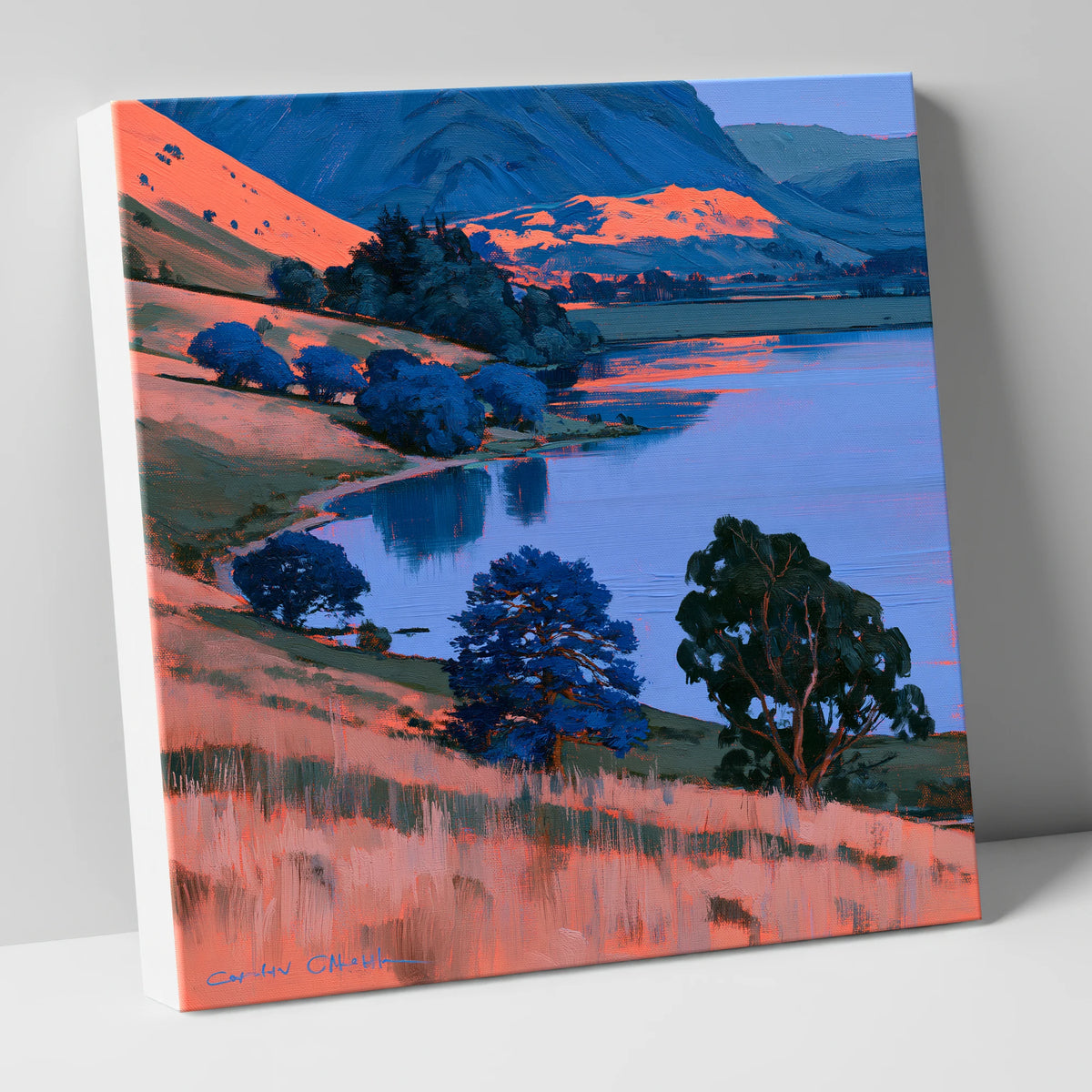 Coral Fells and Blue Lake lake district lake canvas wall art