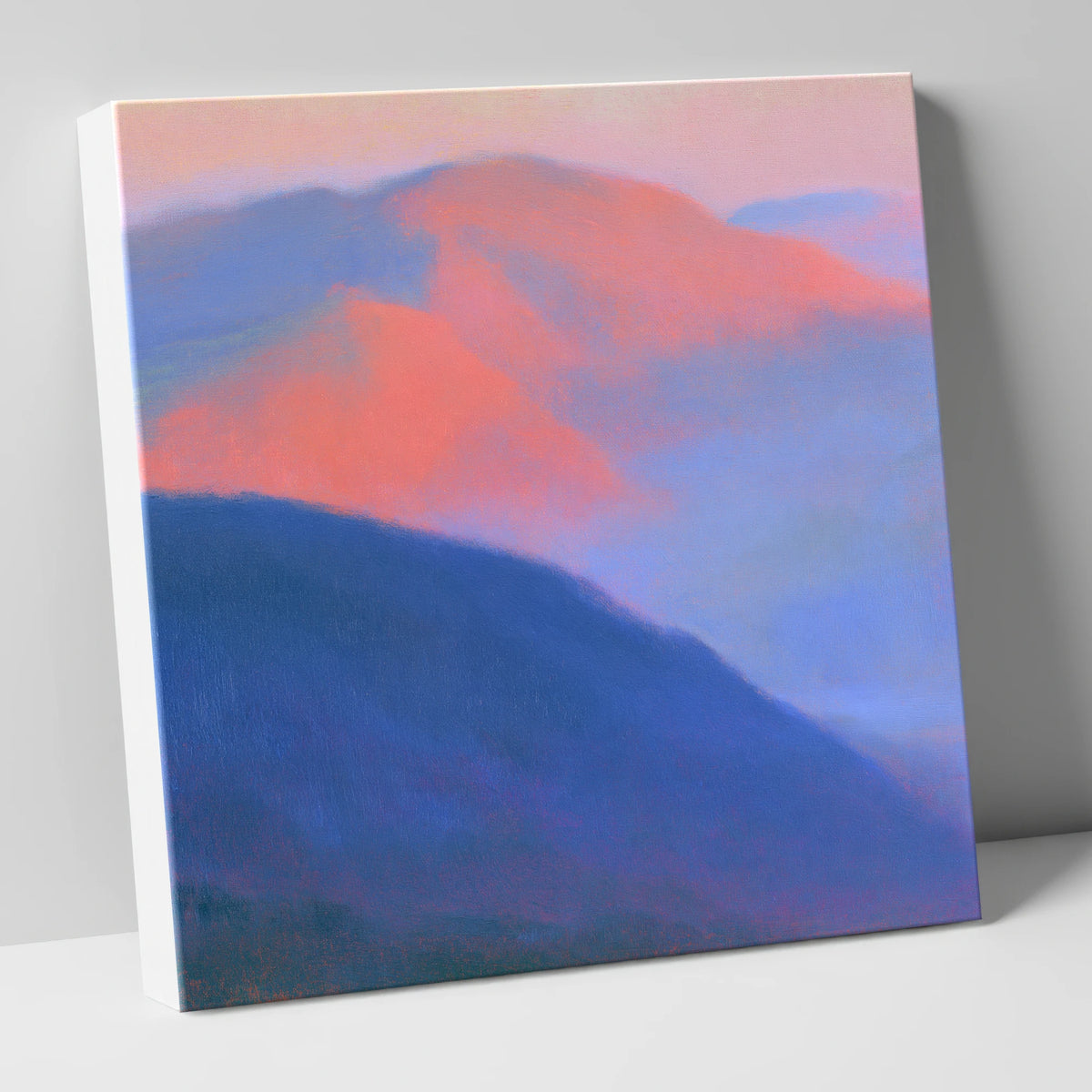 Pink Twilight Over Summit Fells lake district fell canvas wall art