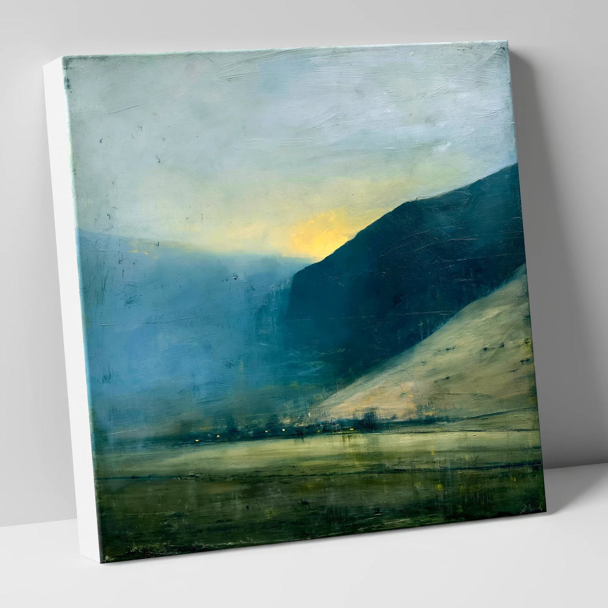 Golden Light Over the Fells lake district sky canvas wall art