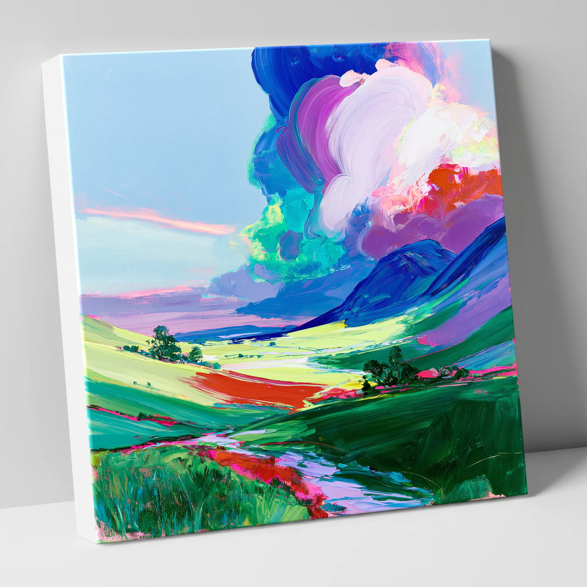 Vibrant Storm Over The Fells lake district sky canvas wall art