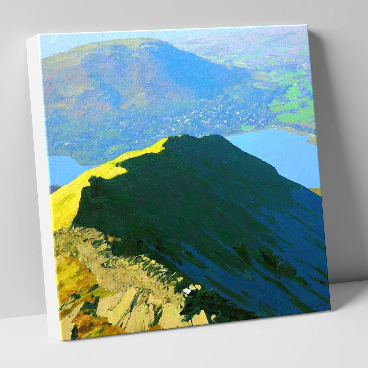Vibrant Light on Low Pike lake district fell canvas wall art