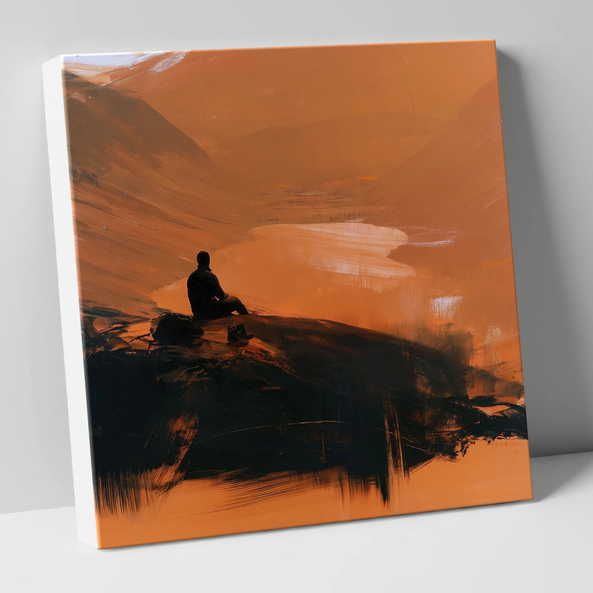 Innominate Tarn in Amber Light lake district fell canvas wall art