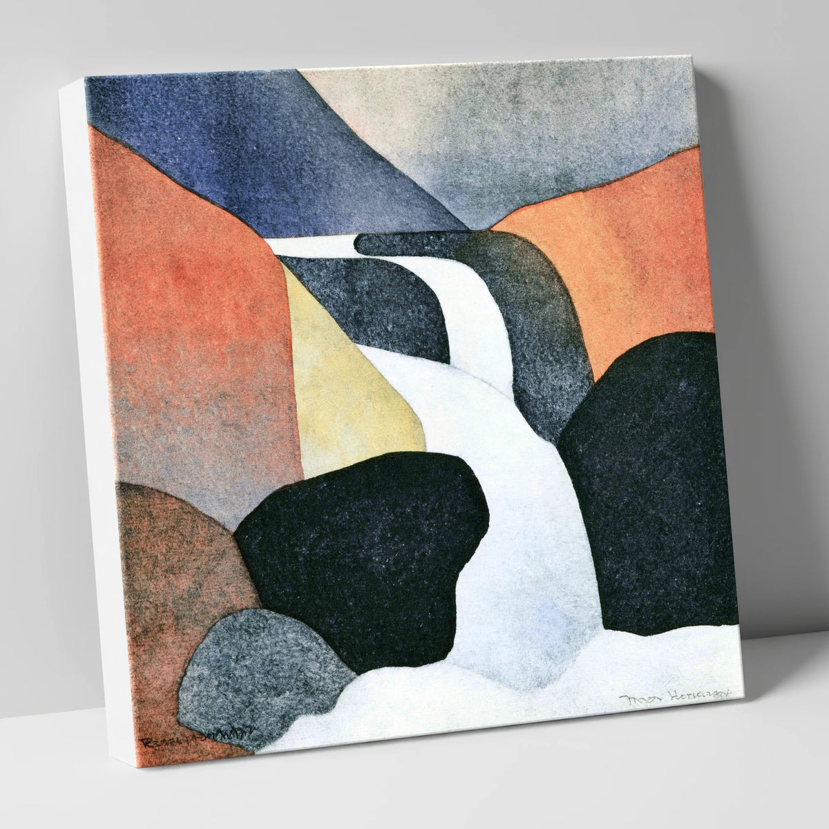 Abstract Rushing Fellside Beck lake district waterfall canvas wall art
