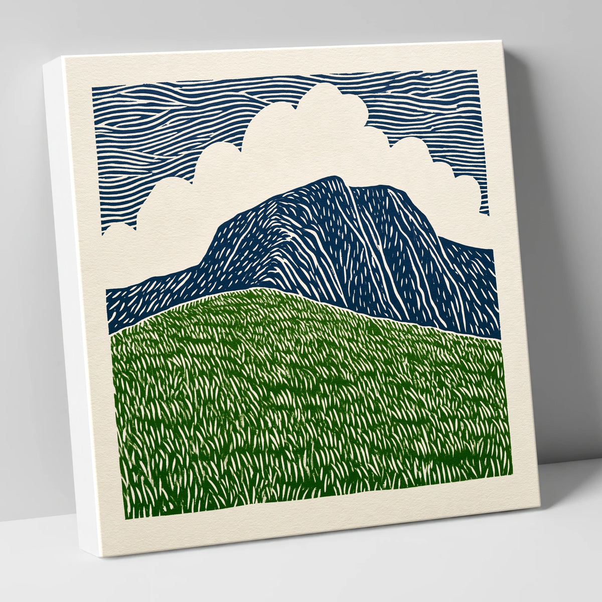 Helvellyn in Bold Graphic Lines lake district fell canvas wall art