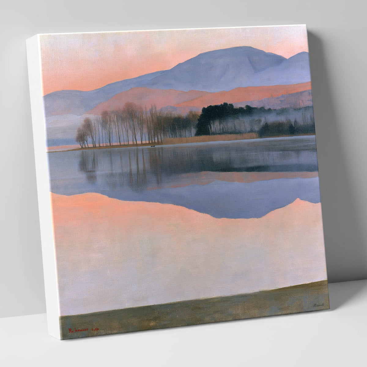 Pastel Dawn Lake Reflection lake district lake canvas wall art