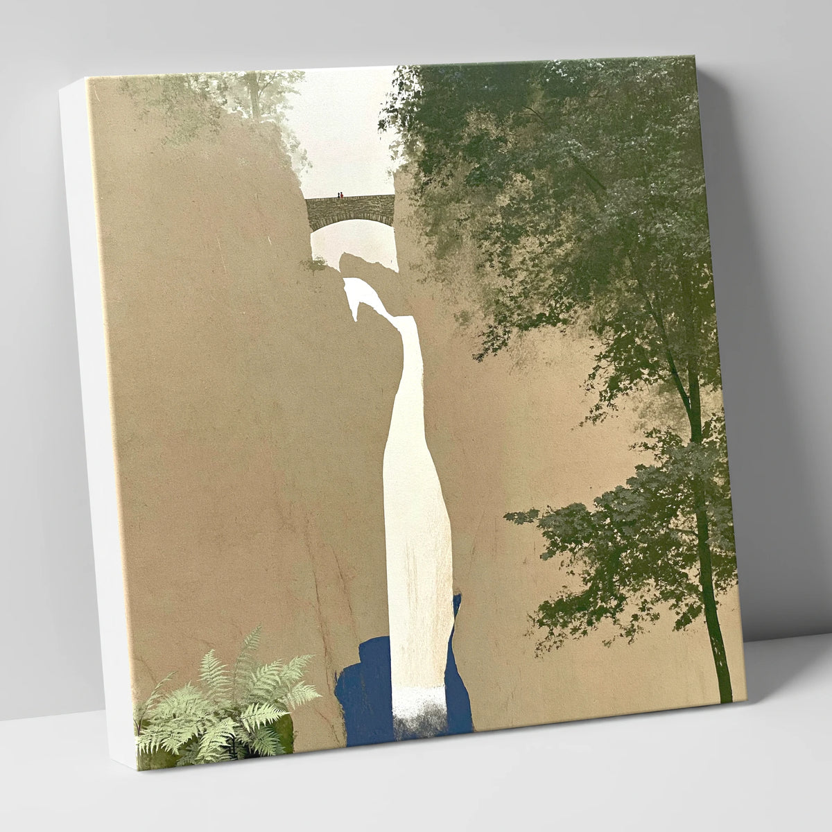 Aira Force Gorge and Bridge lake district waterfall canvas wall art