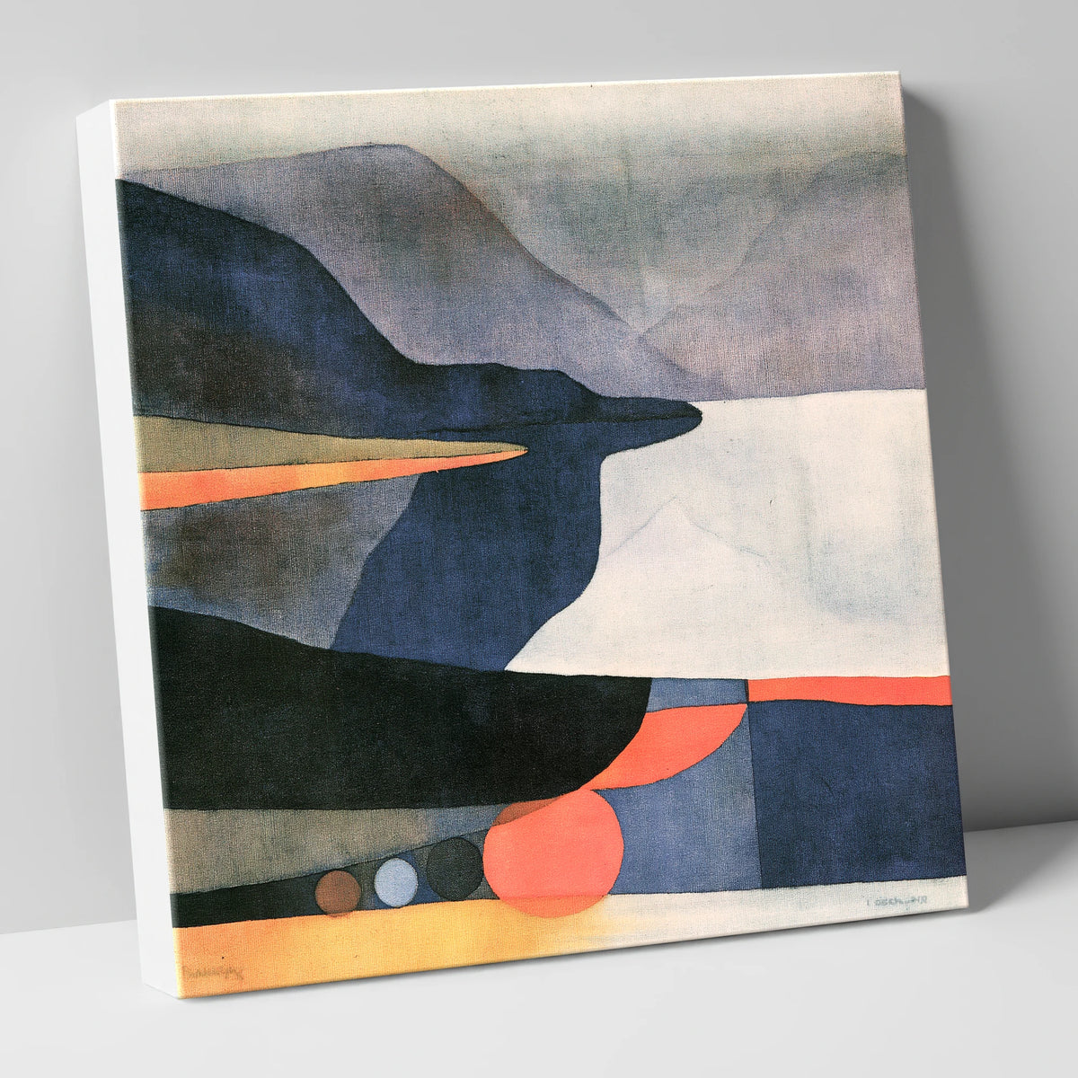 Abstract Indigo Lake and Fells lake district lake canvas wall art