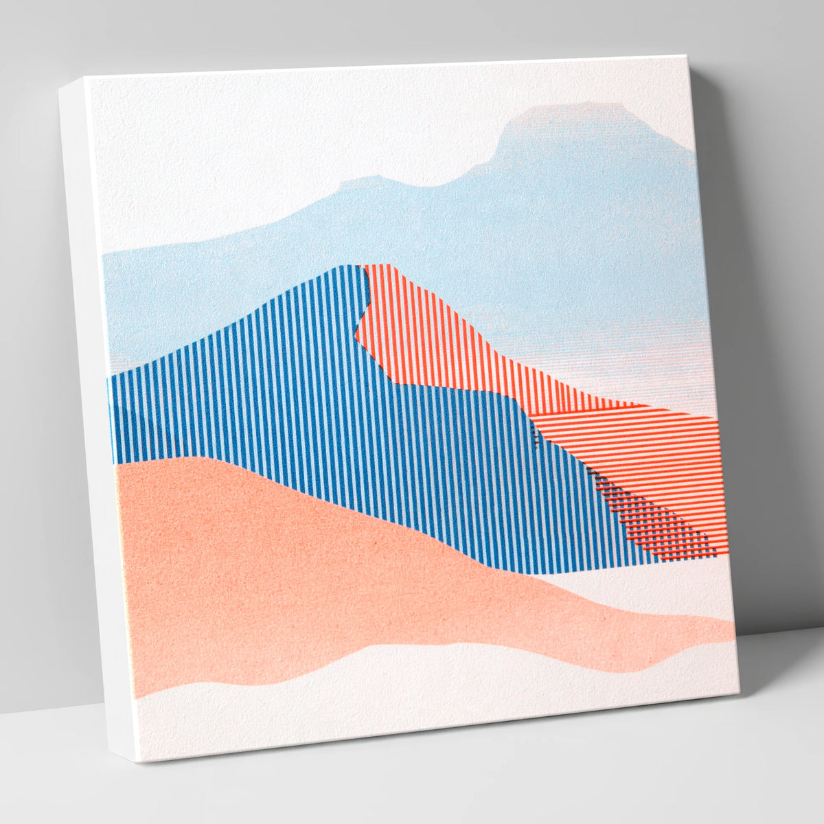 Geometric Fell Summit View lake district fell canvas wall art