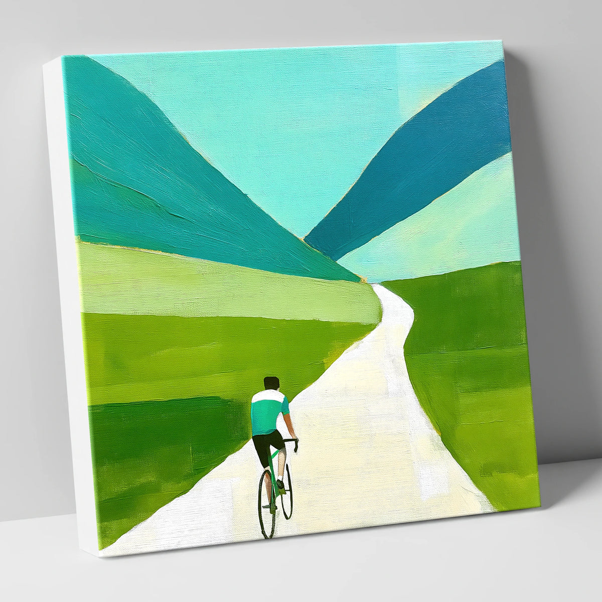 Geometric Honister Pass Cycling lake district walking canvas wall art