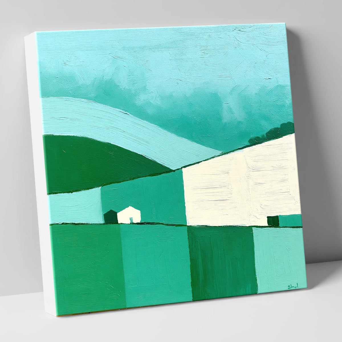 Teal Storm Clouds Over Fells lake district sky canvas wall art