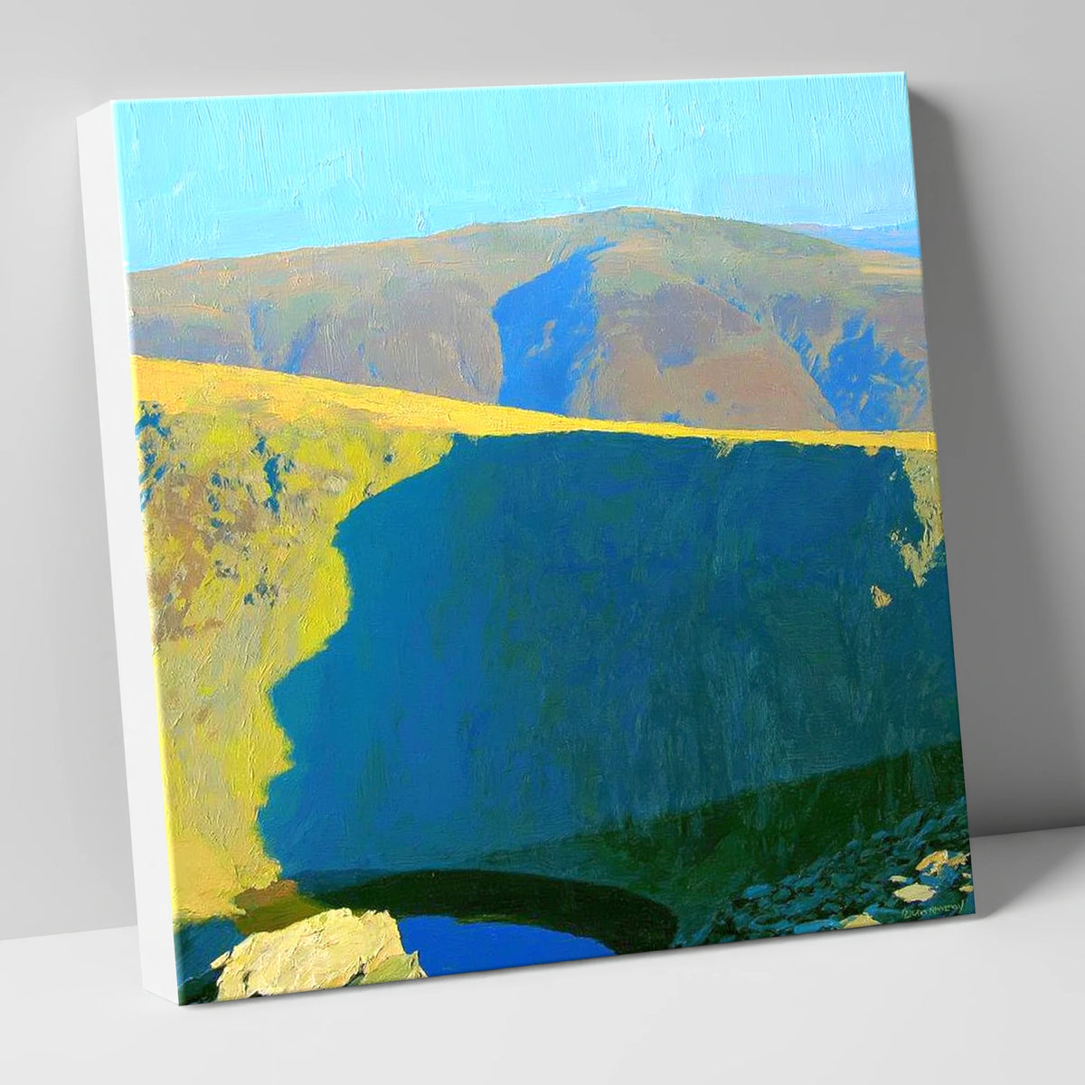 Sunlight Over High Street Crags lake district fell canvas wall art
