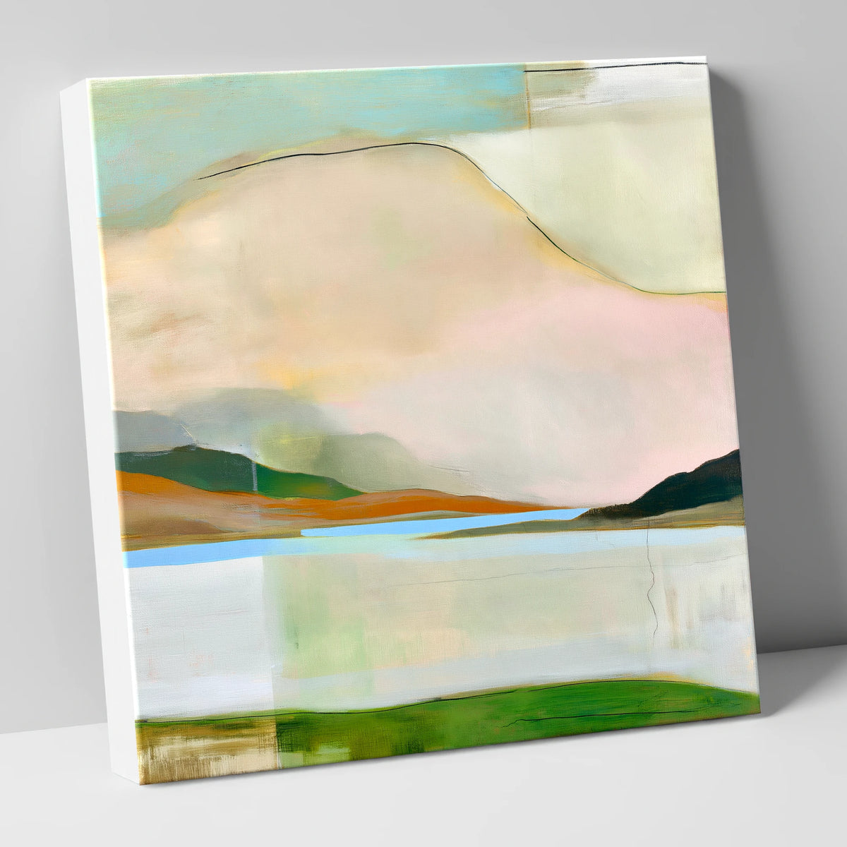 Contemporary Fells Under Storm Clouds lake district sky canvas wall art