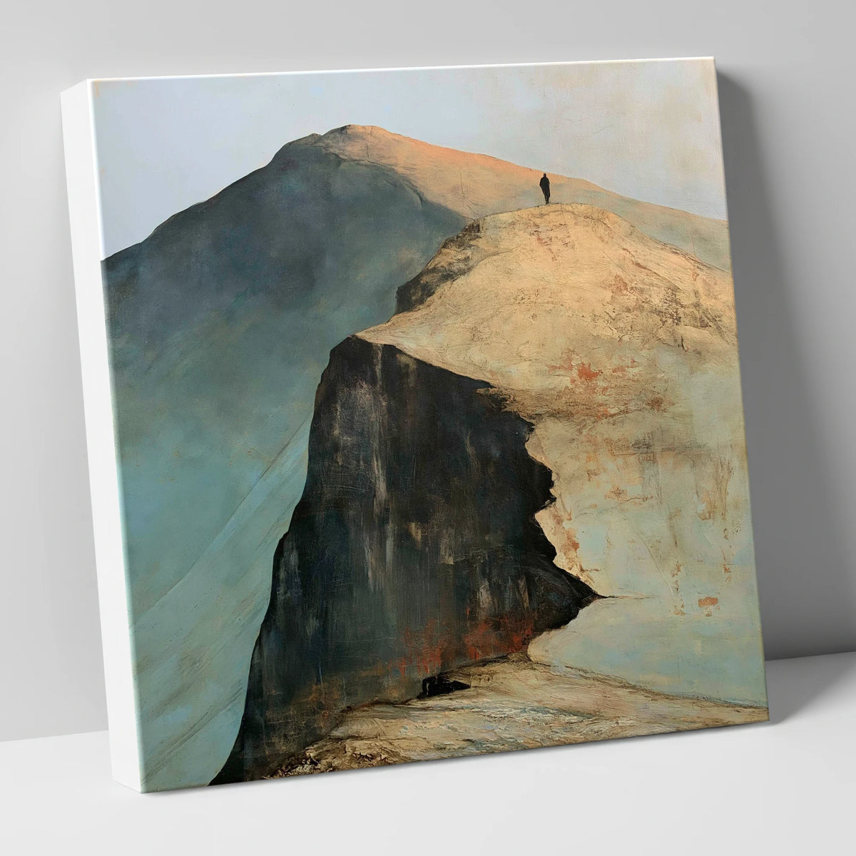 Walker on Striding Edge Helvellyn lake district walking canvas wall art