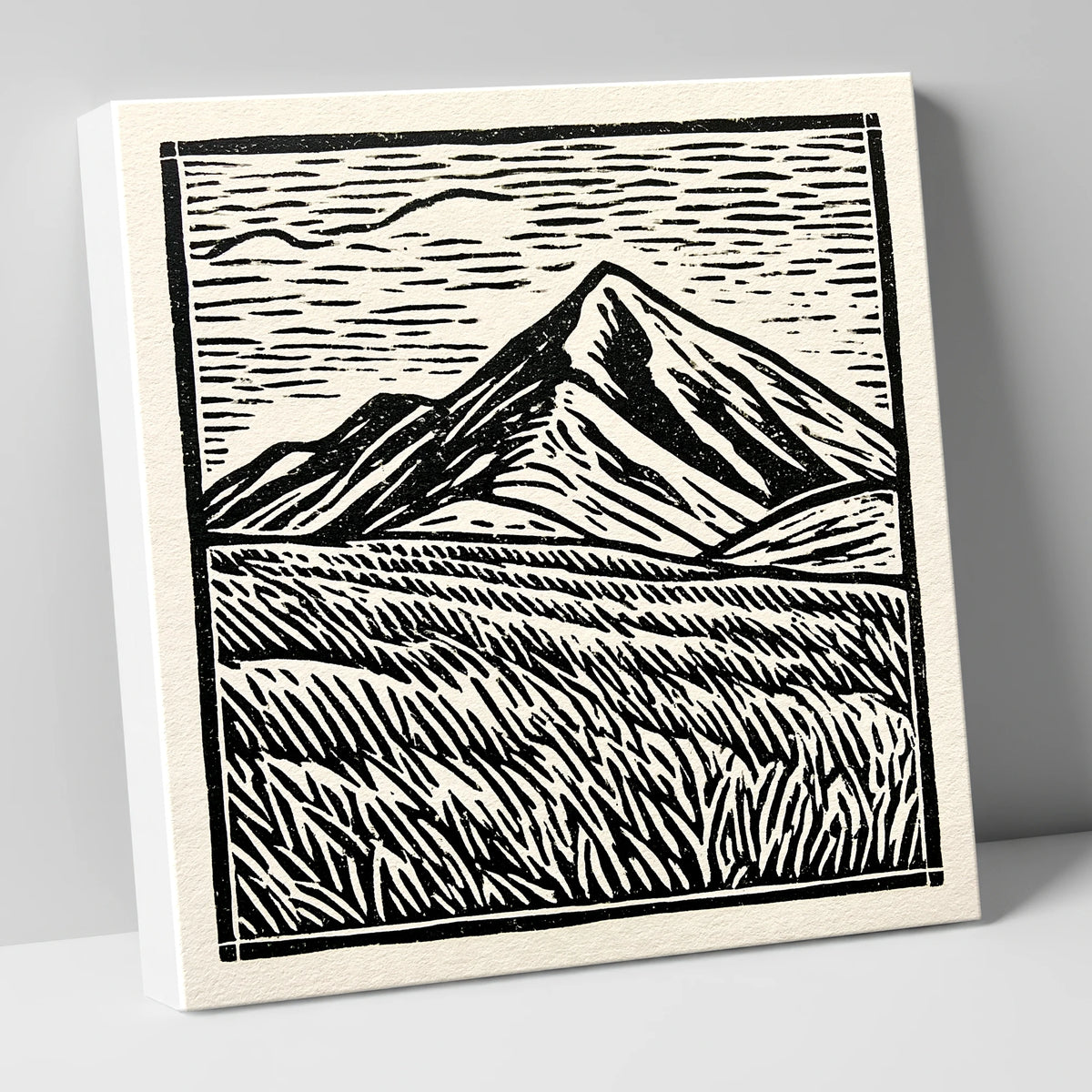 Bold Skiddaw in Monochrome lake district fell canvas wall art