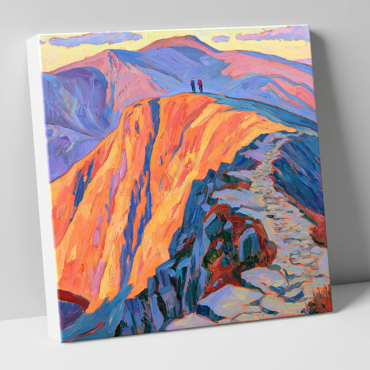 Helvellyn Summit in Fiery Light lake district fell canvas wall art