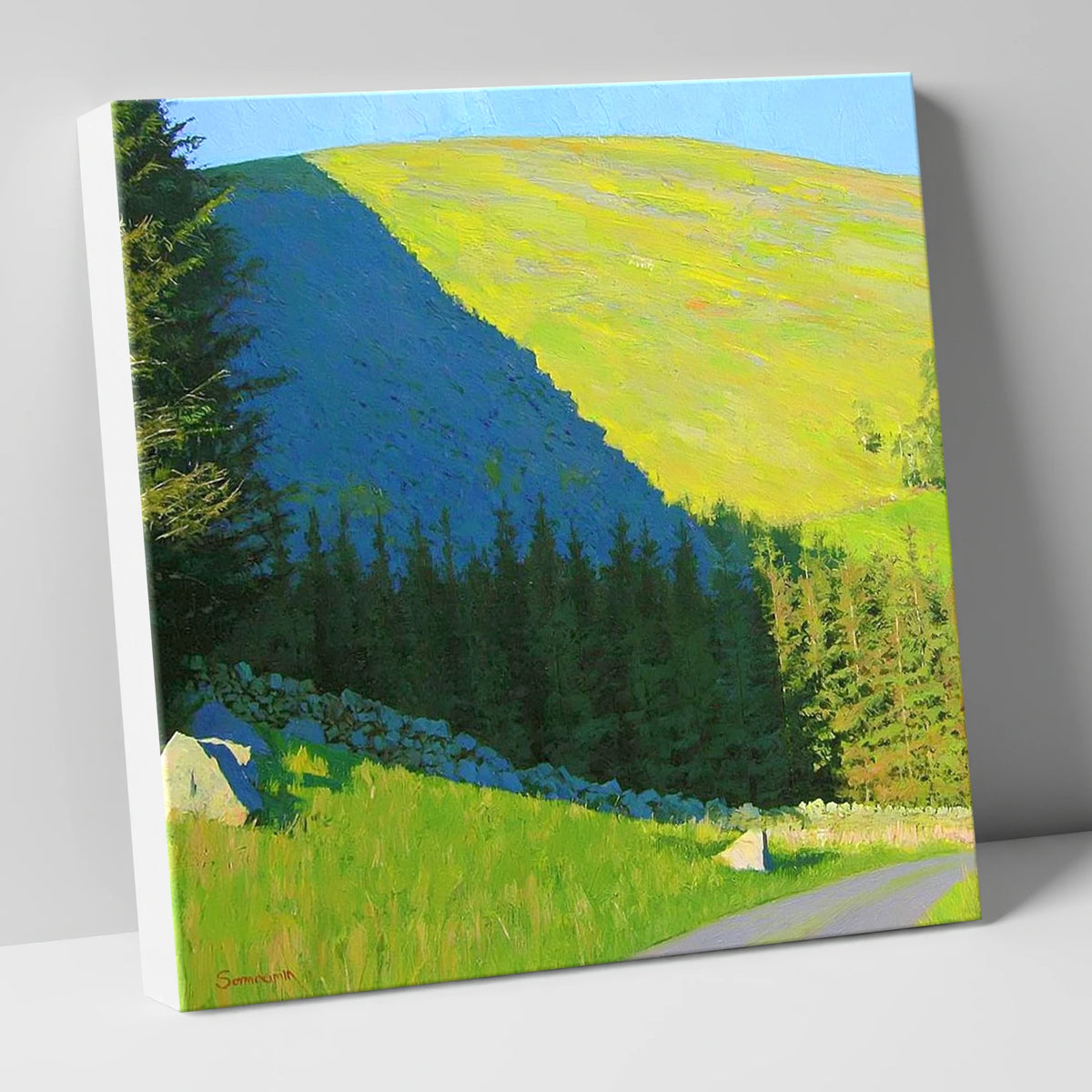 Diagonal Shadow Over Graystones Fell lake district fell canvas wall art