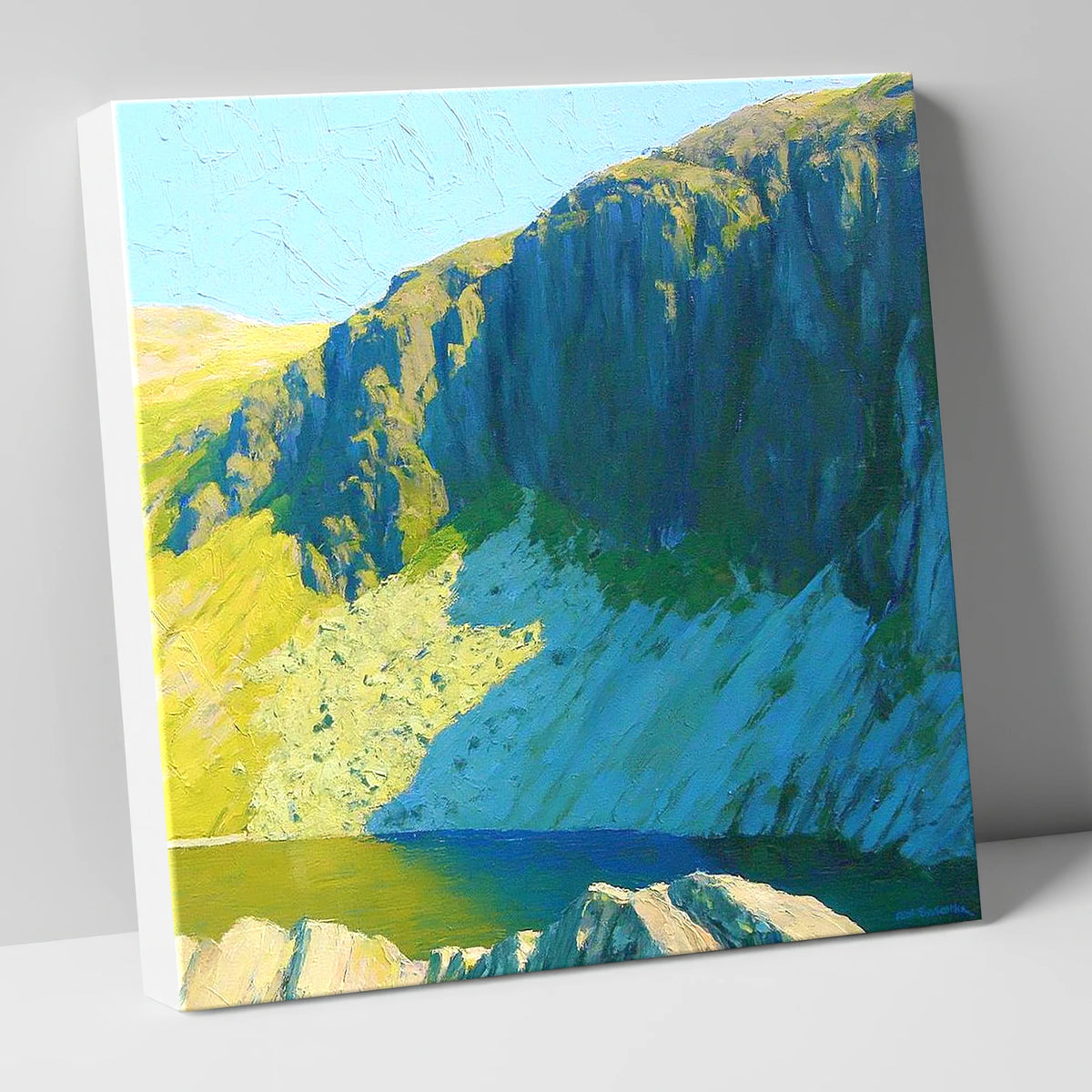 Vibrant Pavey Ark and Tarn lake district fell canvas wall art