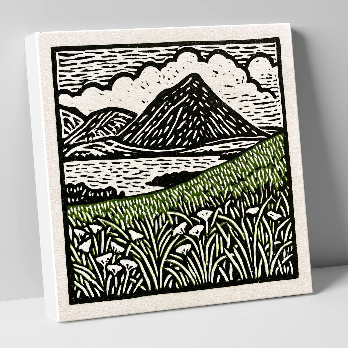 Bold Catbells and Wild Grasses lake district fell canvas wall art
